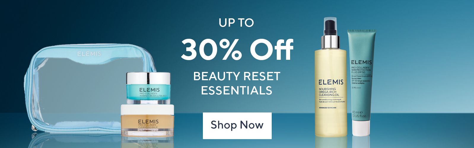 Up to 30% off beauty reset essentials