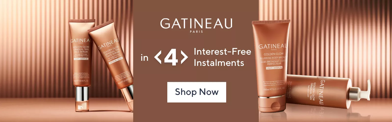 GATINEAU skincare and bodycare in 4 interest-free instalments