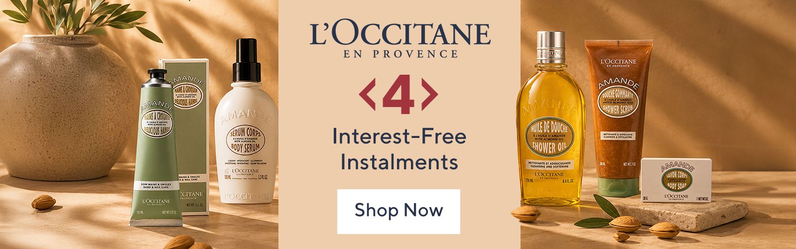 L'Occitane in 4 Interest-Free Instalments