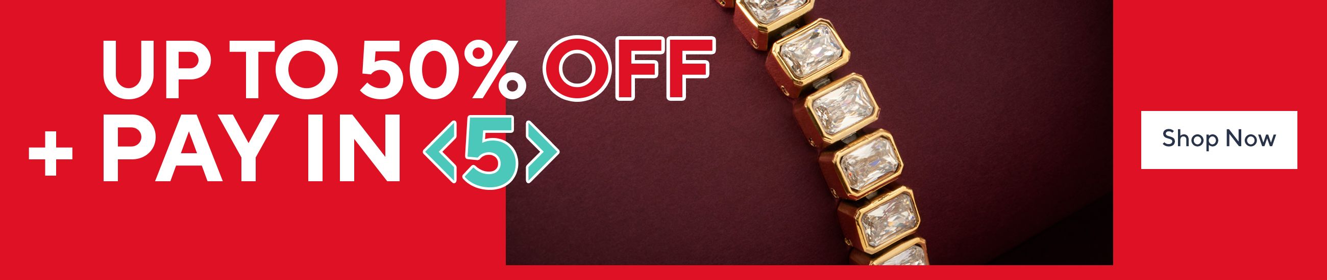 Save up to 50% on jewellery in the QVC Winter Sale plus pay in 5 interest-free instalments with code SALE5Z