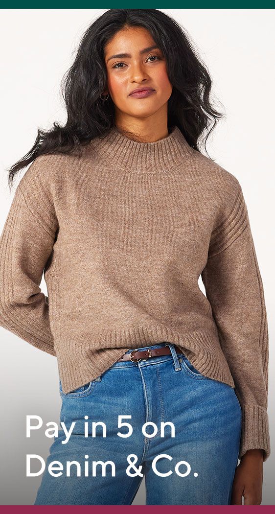 Spread the cost of Denim & Co. in 5 interest-free instalments
