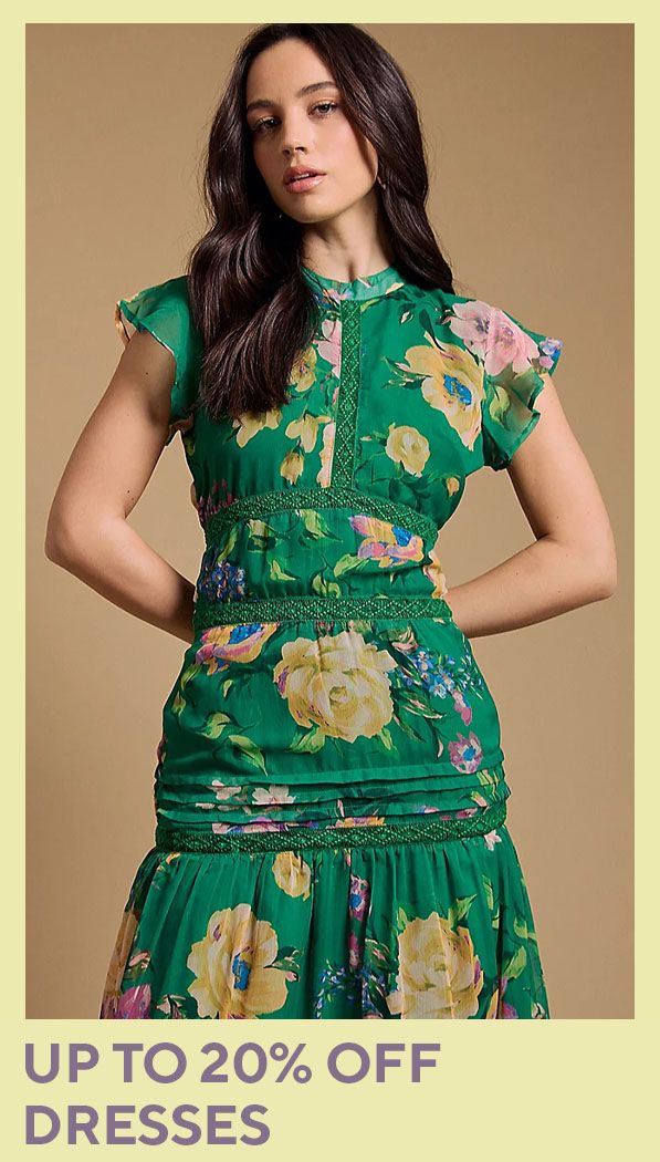 Up to 20% off dresses