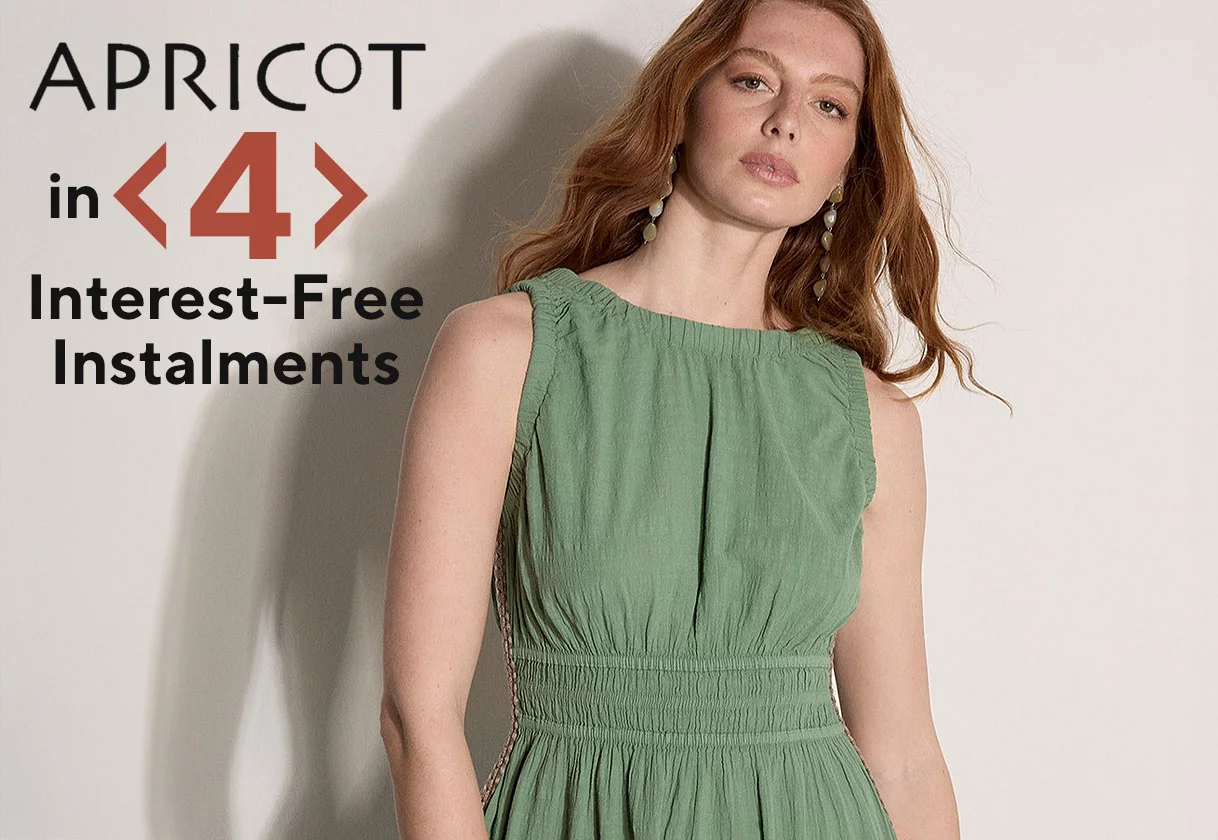 Apricot fashion in 4 interest-free, monthly instalments