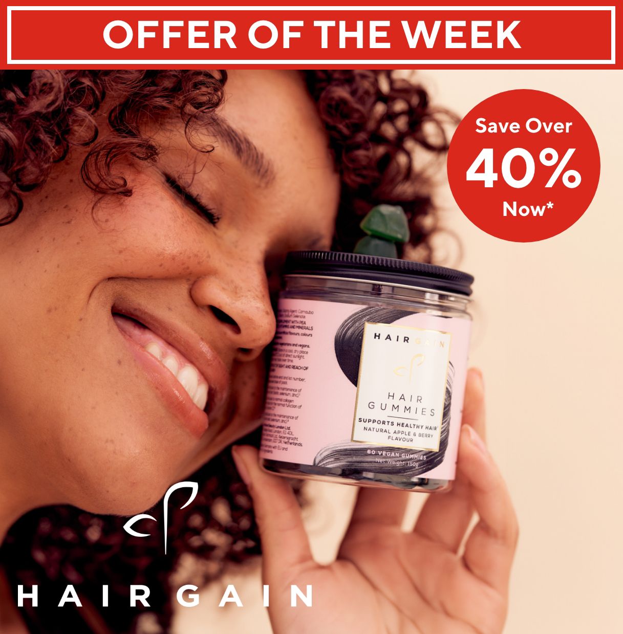 Spread the cost of these Hair Gain Gummies 180 Gummies 3 Month Supply