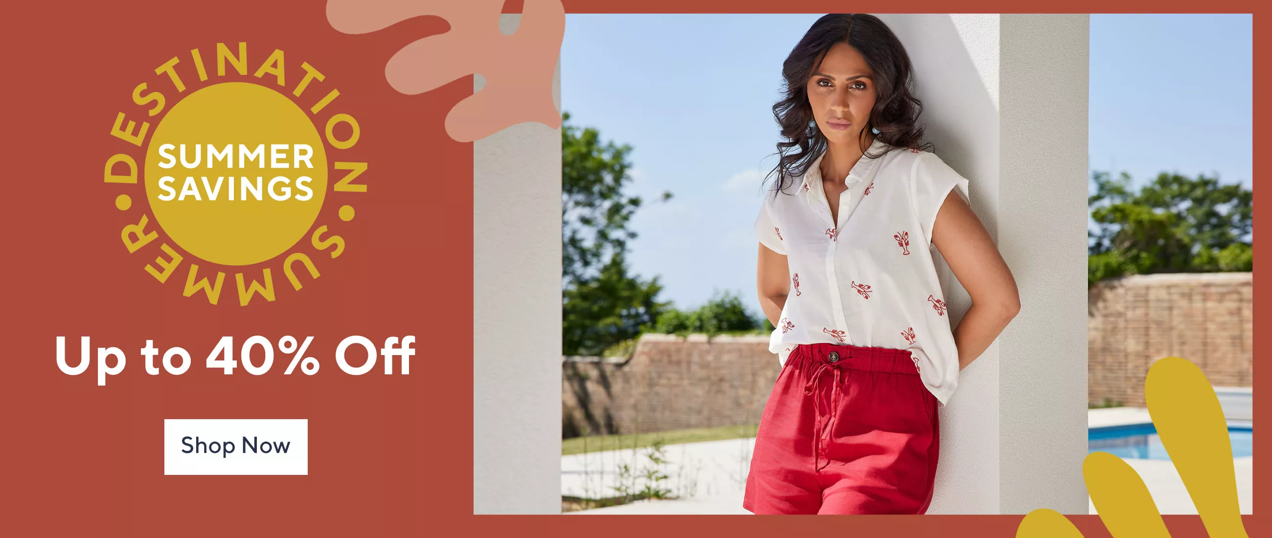 Summer savings with up to 40% off