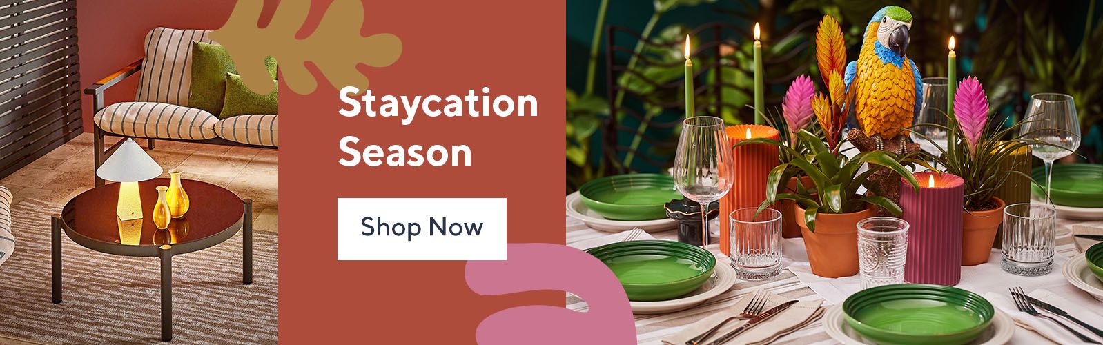 Garden furniture, outdoor lighting and decor