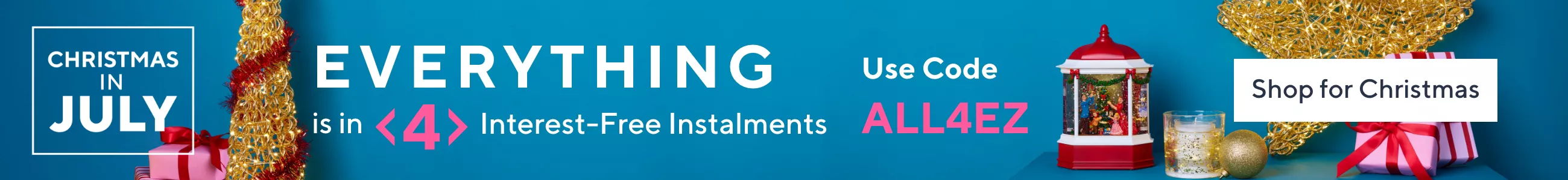 Everything is in 4 interest-free instalments