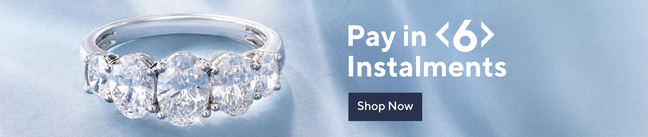 Diamond jewellery in six interest-free instalments