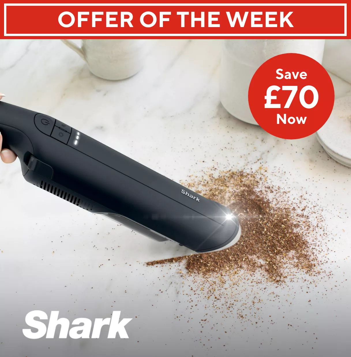Spread the cost of this Shark Wandvac Deluxe Handheld Vacuum WV500UK