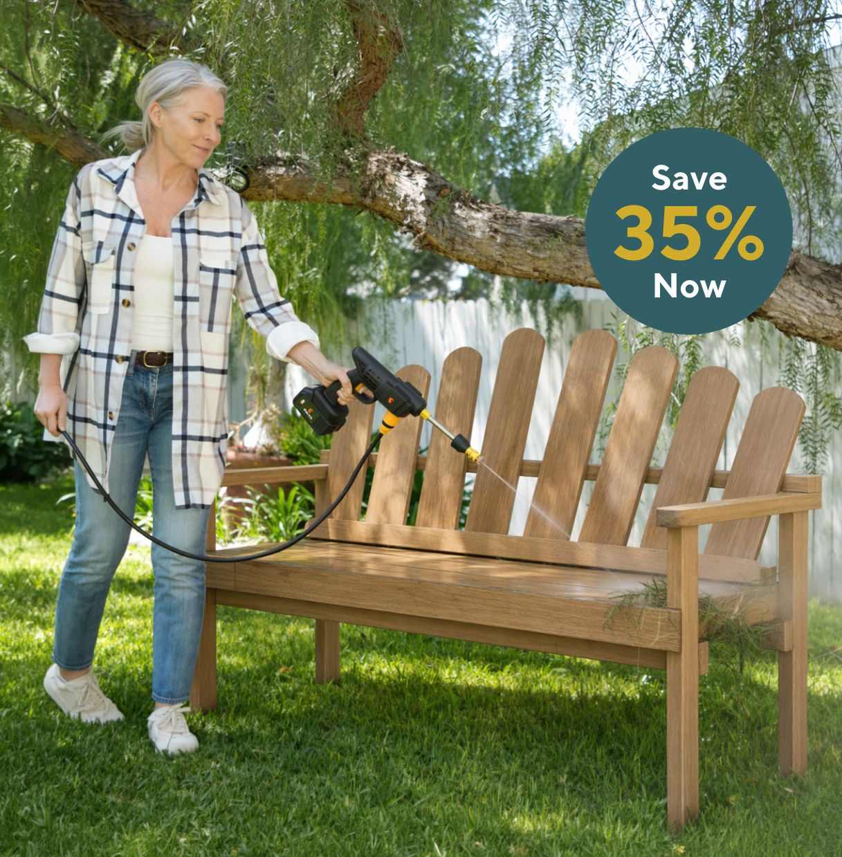 Spread the cost of this Drew & Cole Jet Hawk cordless pressure washer