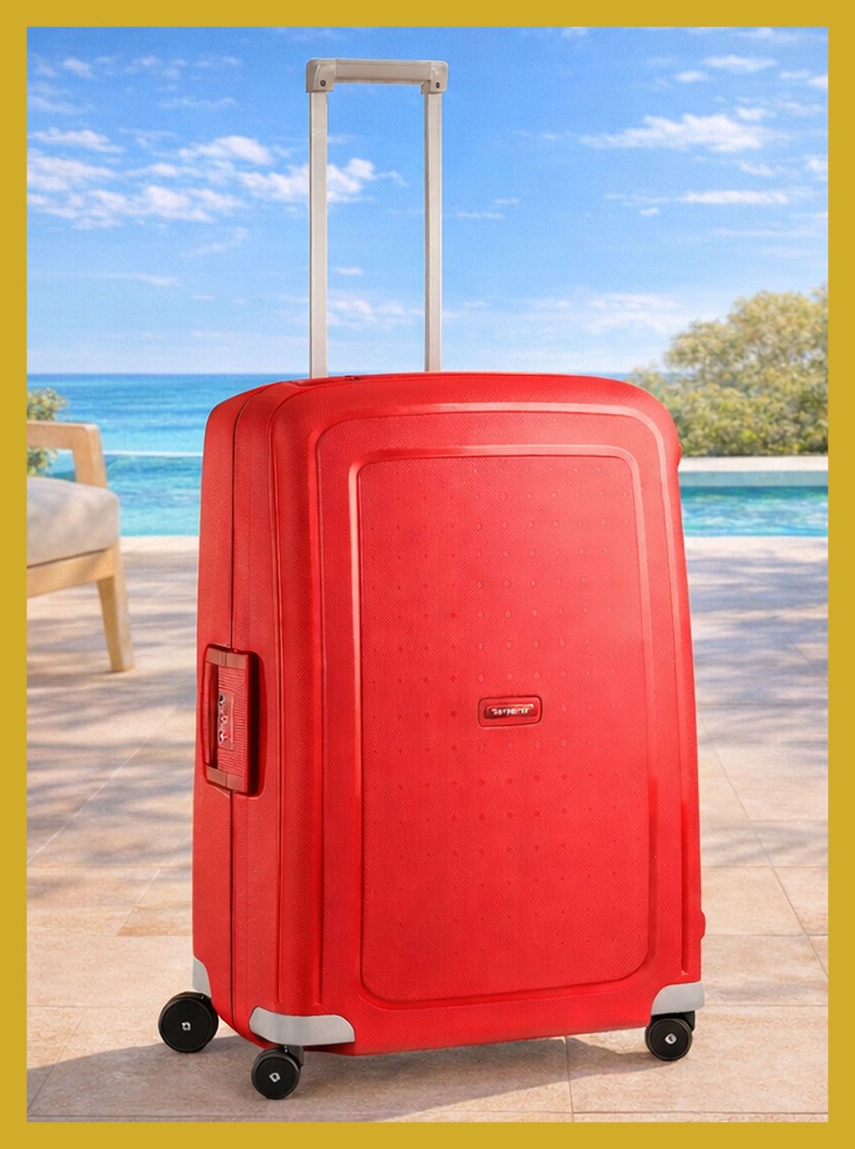 Luggage and travel essentials featuring Samsonite