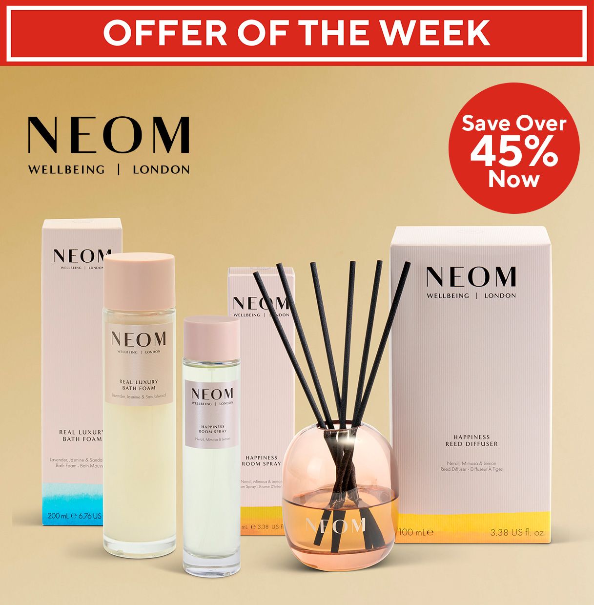 Spread the cost of this NEOM Wellbeing Luxury 3 Piece Home & Body Collection