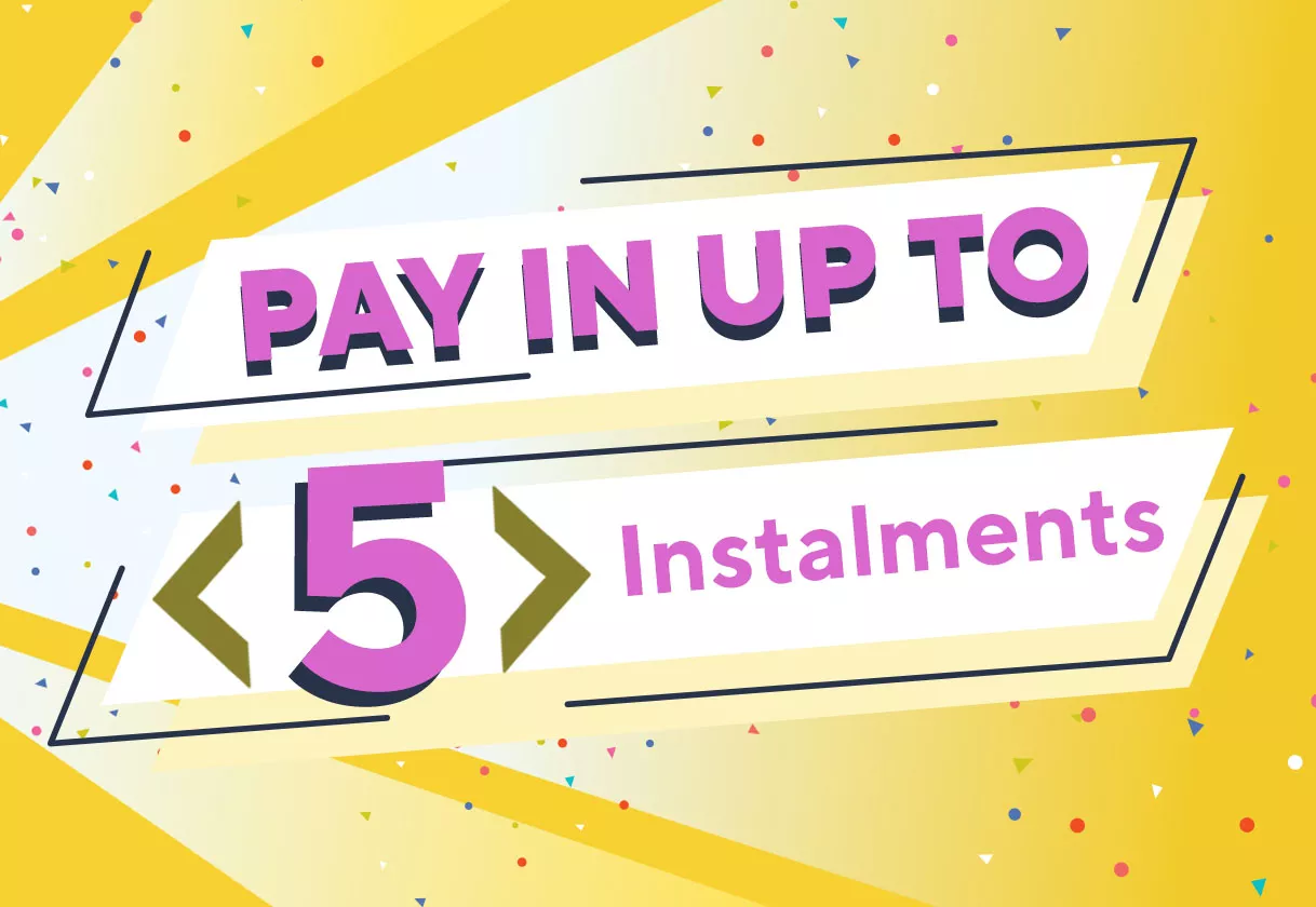 Offers available in up to 5 interest-free instalments
