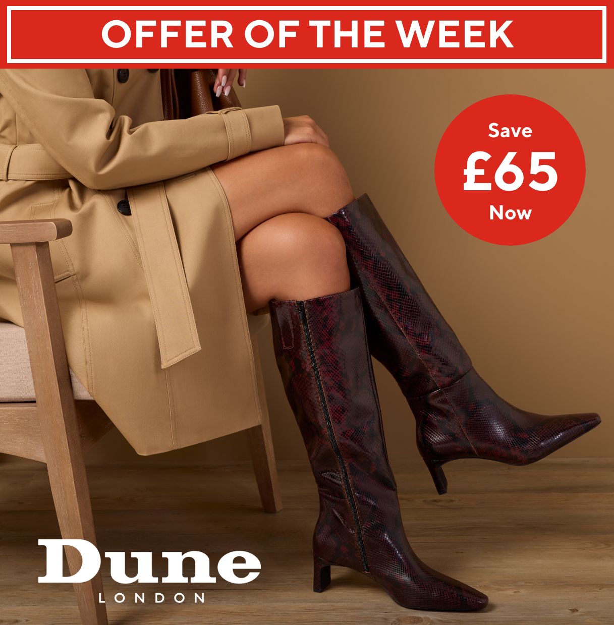 Spread the cost of these Dune London Leather Knee High Boots