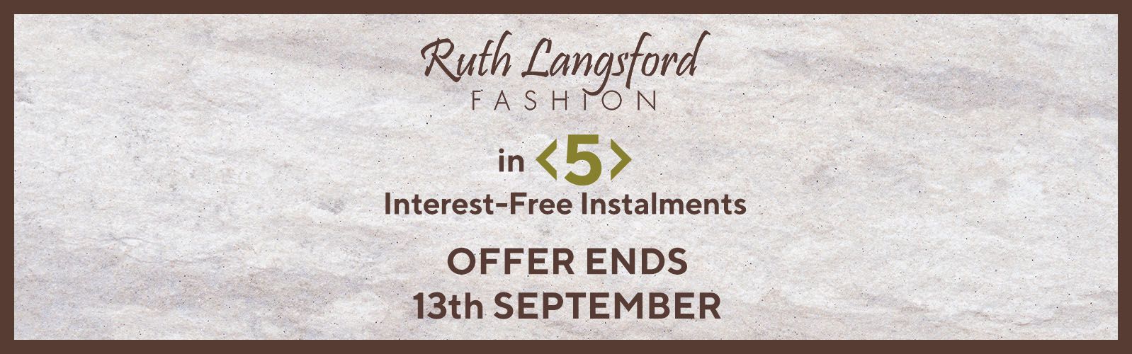 Ruth Langsford in 5 interest-free instalments