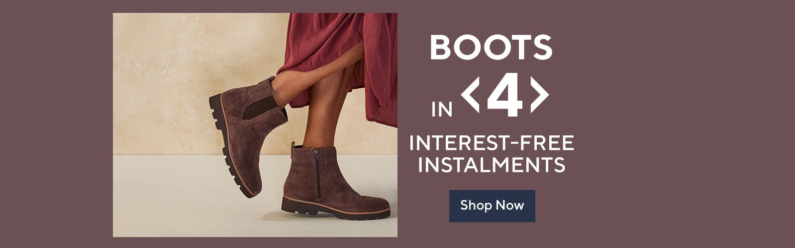 Spread the Cost of Your Next Boots in 4 Interest-Free Instalments