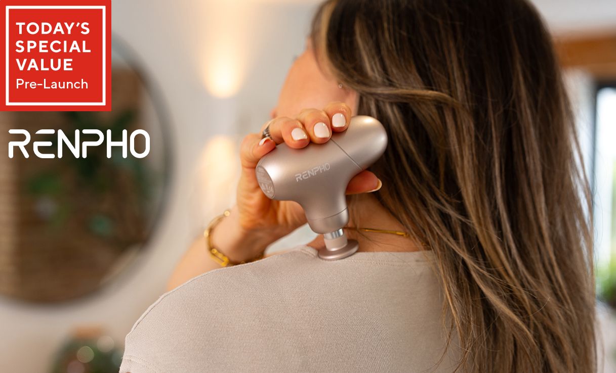 Spread the cost of this Renpho Silicone Micro Rev Massage Gun with 3 Additional Heads