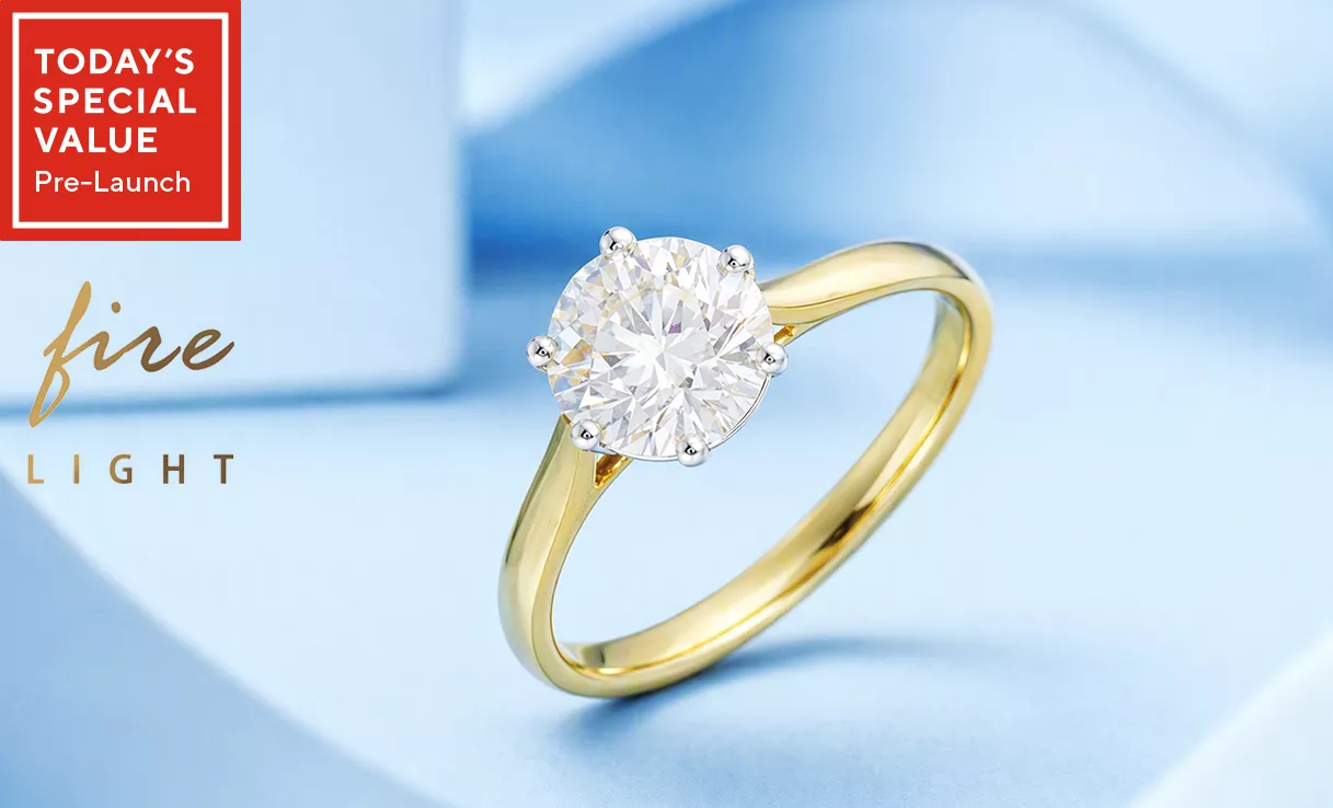 Fire Light 2ct Lab Grown Diamonds Solitaire Ring 9ct Gold