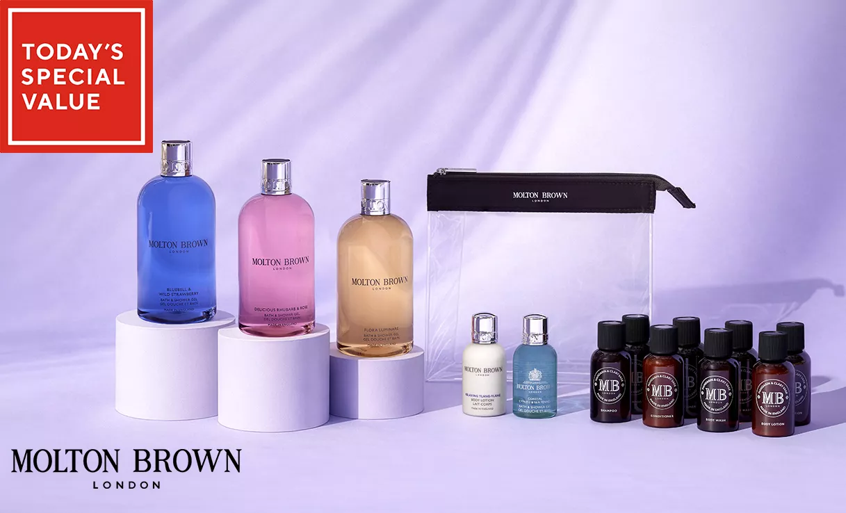 Spread the cost of this Molton Brown 3 Piece Body Wash collection with 10 Piece Travel Kit