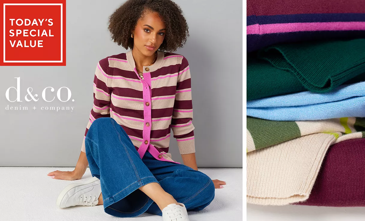 Spread the cost of this Denim and Co Crew Neck Viscose Cardigan