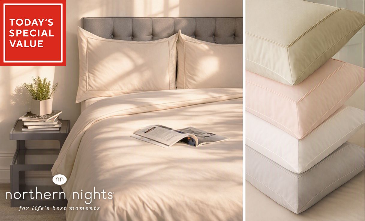 Spread the cost of this Northern Nights 500TC 100% Egyptian Cotton 4 Piece Duvet Set