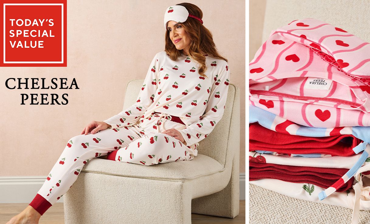 Spread the cost of these Chelsea Peers Print Pyjamas, Eye Mask and Gift Box