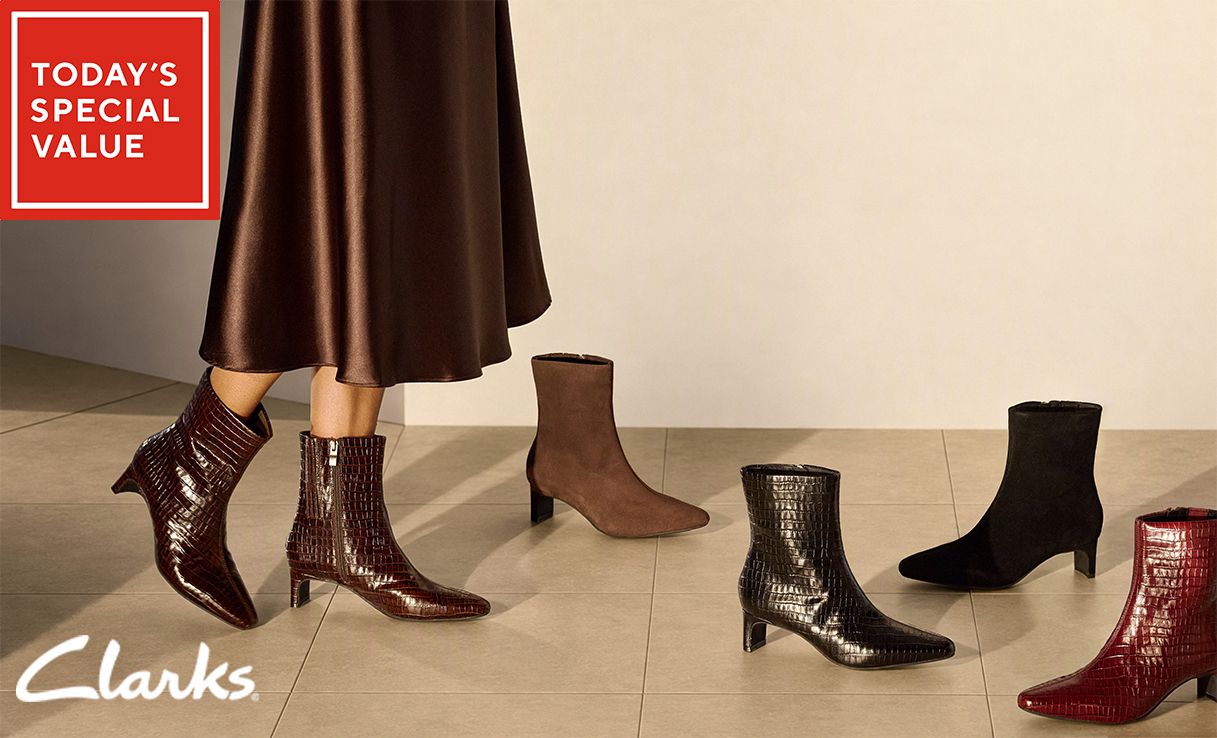 Spread the cost of Clarks Edina Zip Ankle Boots
