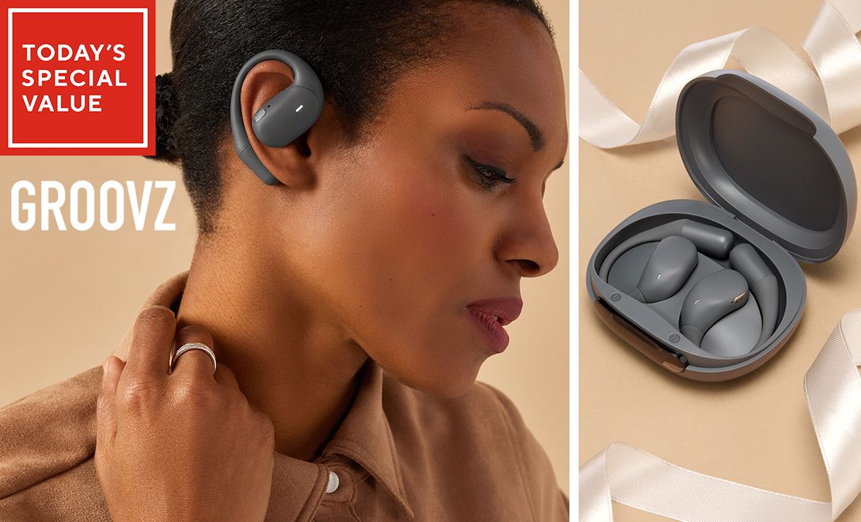 Spread the cost of this Groovz Ultra Open Ear True Wireless Headphones with Magnetic Charging Case